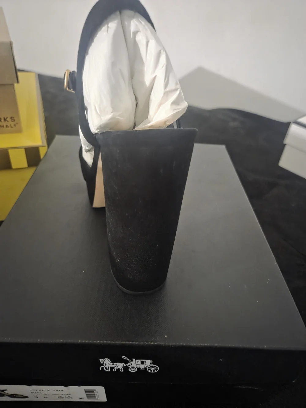 Coach black suede